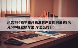 风光580锁车和开锁没有声音如何设置(风光580钥匙锁车里,车怎么打开)